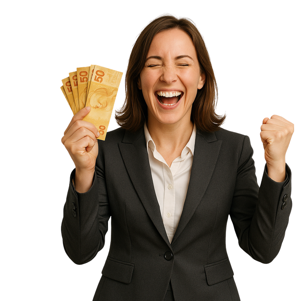 Mulher visualizando mídia digital em elevador